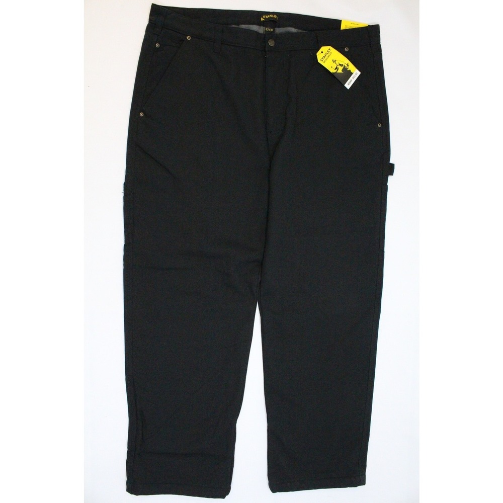 Stanley Workwear Mens Fleece Lined Canvas Carpenter Pants Black ST13052BO 42x30